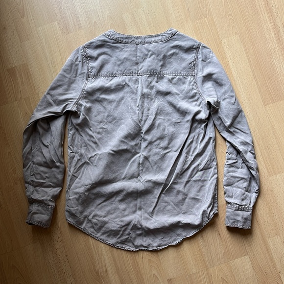 Express Lace-up Long Sleeve Top - Grey - Picture 3 of 8